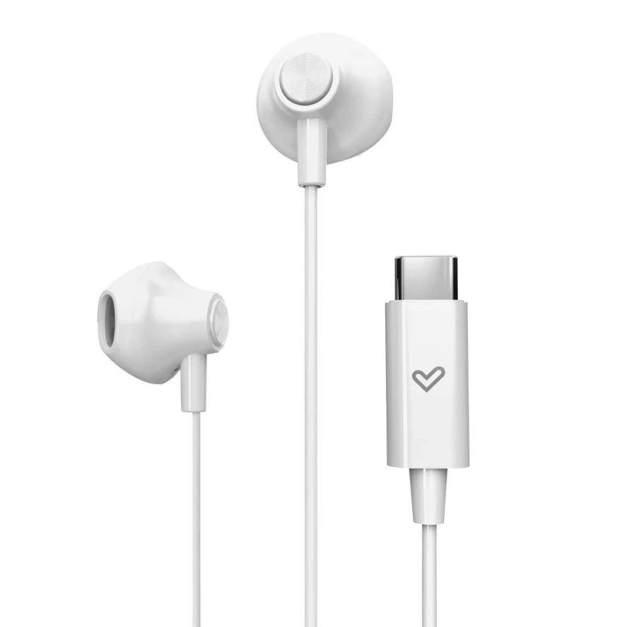 Baltos USB-C ausinės EasyPods Snow