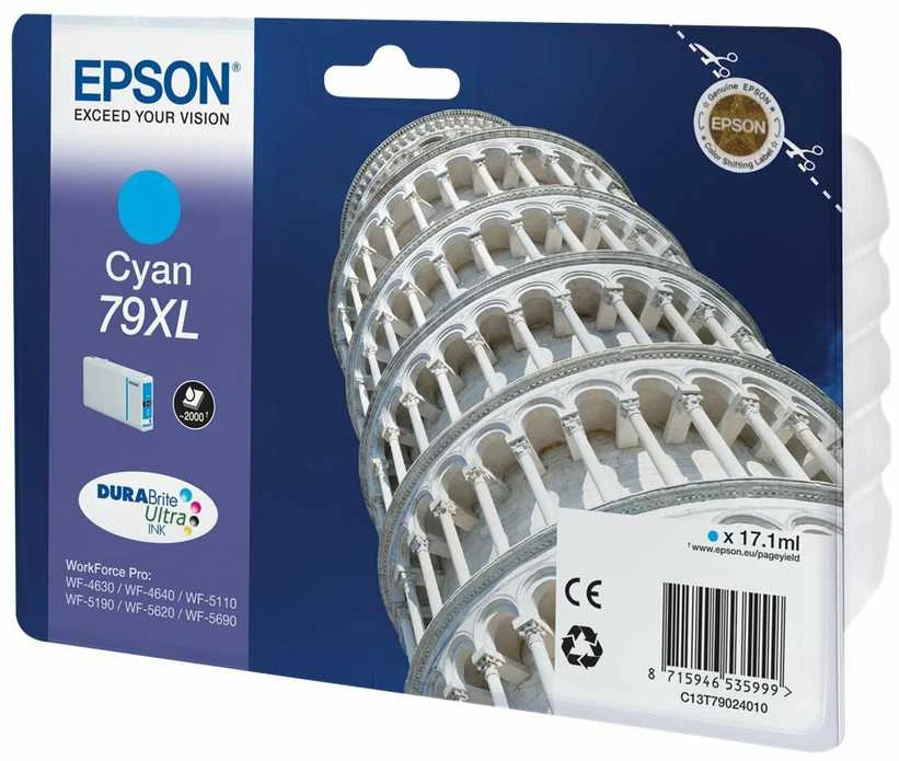 Epson 79XL | C13T79024010 | Rašalinių spausdintuvų kasetė | Žydra spalva
