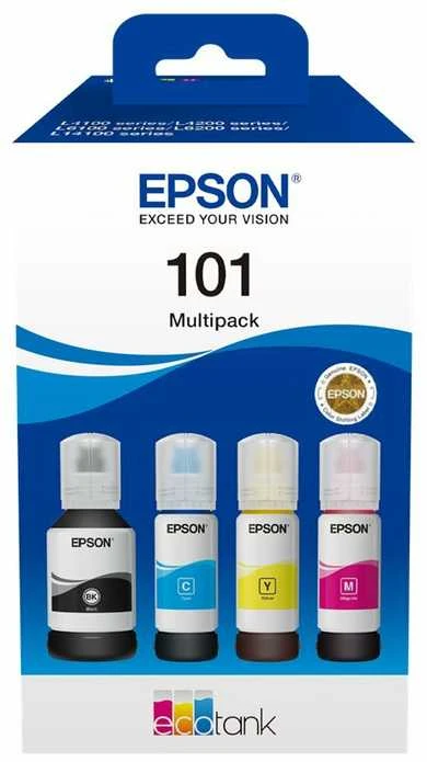 Epson 101 EcoTank (C13T03V64A) Rašalo papildymo buteliukų komplektas, CMYK