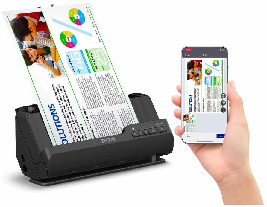 Skeneris Epson | Kompaktiškas Wi-Fi skaitytuvas | ES-C320W | Lakštinis | Bevielis