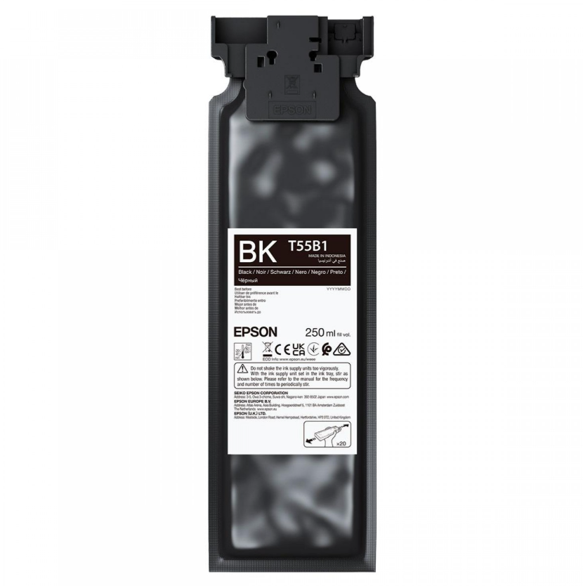 Epson UltraChrome DG2 T55B100 (250ml) | Ink Cartrige | Juodas
