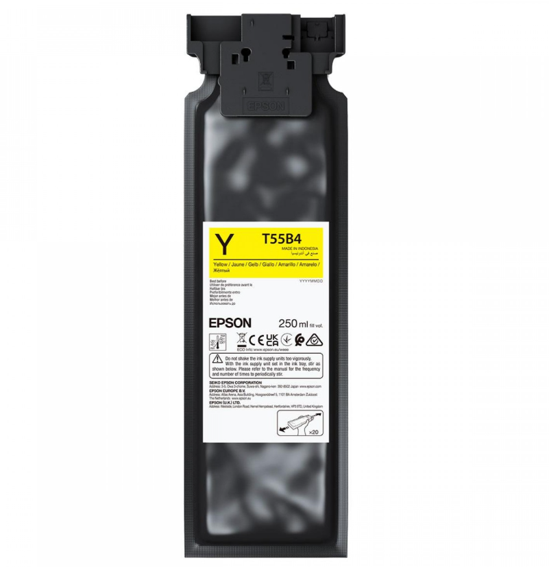 Epson UltraChrome DG2 T55B400 (250ml) | Ink Cartrige | Geltona