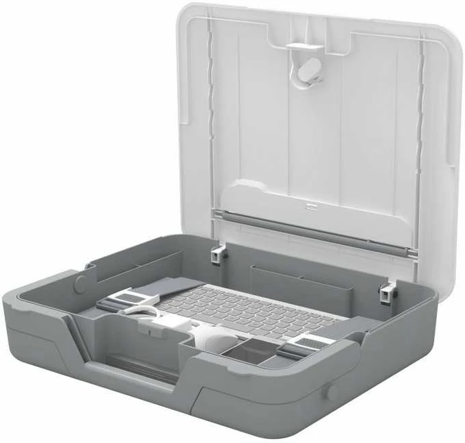 Fellowes | Breyta 2in1 Nešiojamas kompiuteris Carry Case/Nešiojamas kompiuteris Riser | 384 x 308 x 89 mm | Baltas