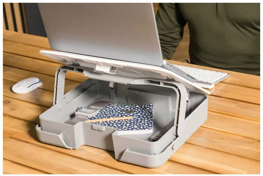 Fellowes | Breyta 2in1 Nešiojamas kompiuteris Carry Case/Nešiojamas kompiuteris Riser | 384 x 308 x 89 mm | Baltas