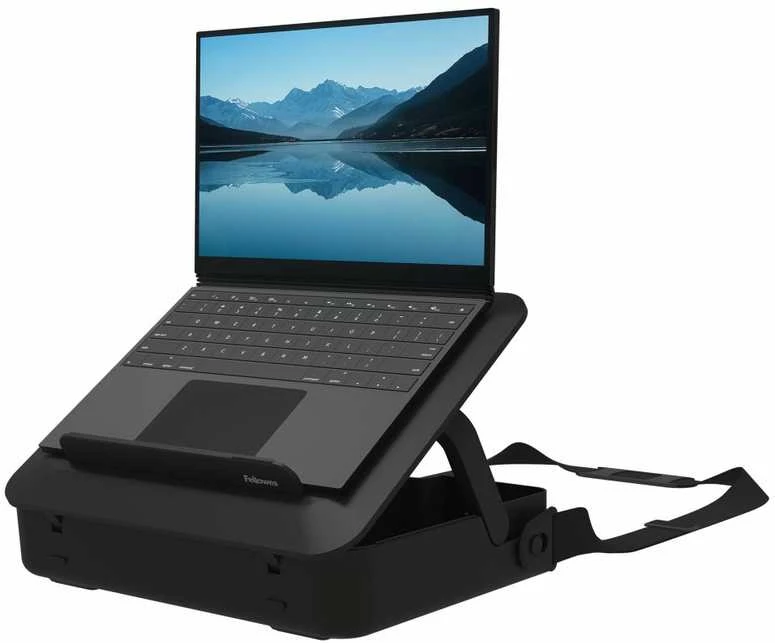 Fellowes | Breyta 2in1 Nešiojamas kompiuteris Carry Case/Nešiojamas kompiuteris Riser | 384 x 308 x 89 mm | Juodas