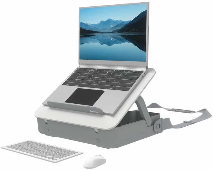 Fellowes | Breyta 2in1 Nešiojamas kompiuteris Carry Case/Nešiojamas kompiuteris Riser | 384 x 308 x 89 mm | Baltas