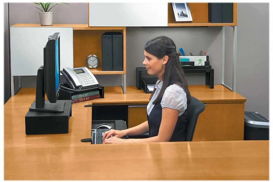 Laikiklis Fellowes | Designer Suites Monitorius Riser | Height adjustment | Juodas