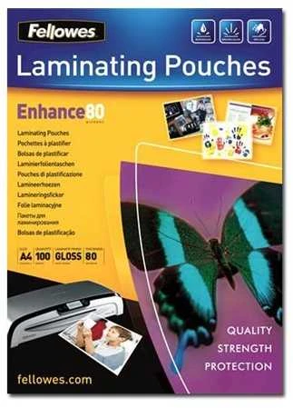 Fellowes Laminavimo vokeliai BERGAI, 80 mic, A4, 100 vnt.