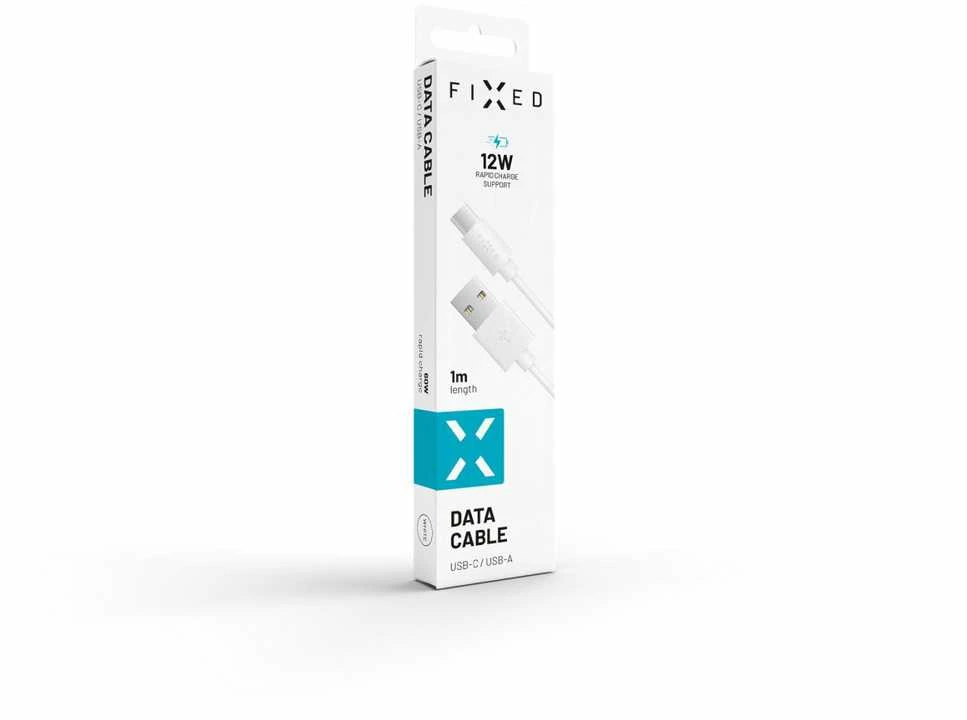 Fixed Ištaisyta | Duomenų ir įkrovimo kabelis su USB/USB-C jungtimis | Baltas