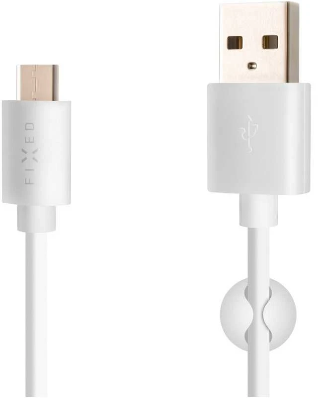 Fixed Ištaisyta | Duomenų ir įkrovimo kabelis su USB/USB-C jungtimis | Baltas