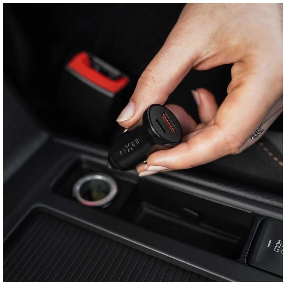 Fixed Fiksuotas | Automobilinis įkroviklis USB-C/USB, 20W | FIXCC20N-CU-BK