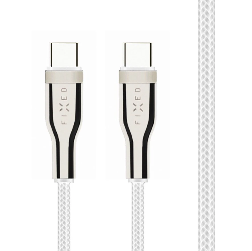 Fixed Ištaisyta Ištaisyta | Pintas kabelis USB-C/USB-C, 2m, 100W | FIXDB-CC2-WH