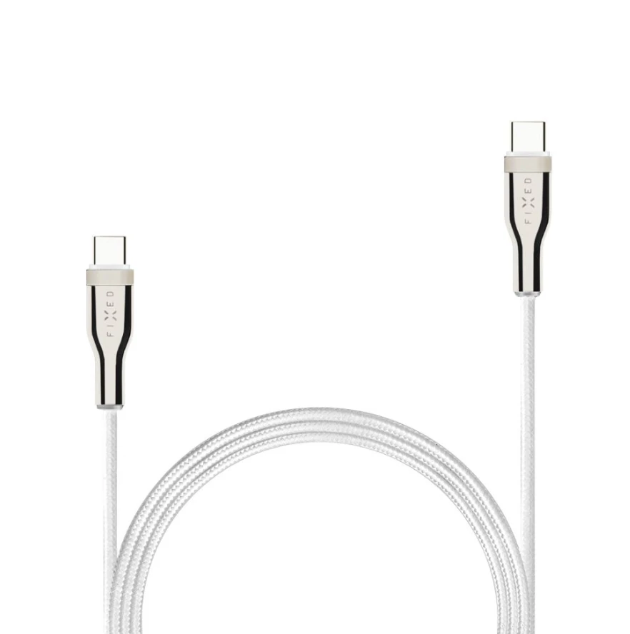 Fixed Ištaisyta Ištaisyta | Pintas kabelis USB-C/USB-C, 2m, 100W | FIXDB-CC2-WH