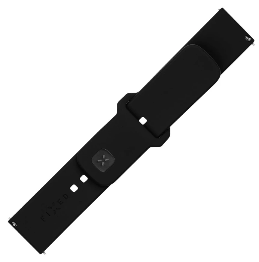 Fixed | Sportinis dirželio rinkinys su greito atlaisvinimo funkcija, 22 mm, išmaniajam laikrodžiui | 160–235 mm | Juodas | Silikonas