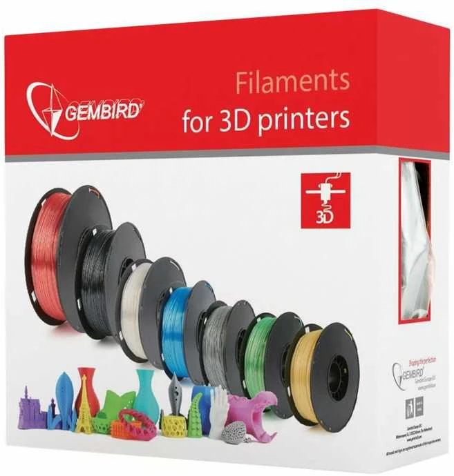 GEMBIRD 3DP-PLA+1.75-02-R siūlas Gembird PLA-plus Raudona 1,75mm 1kg