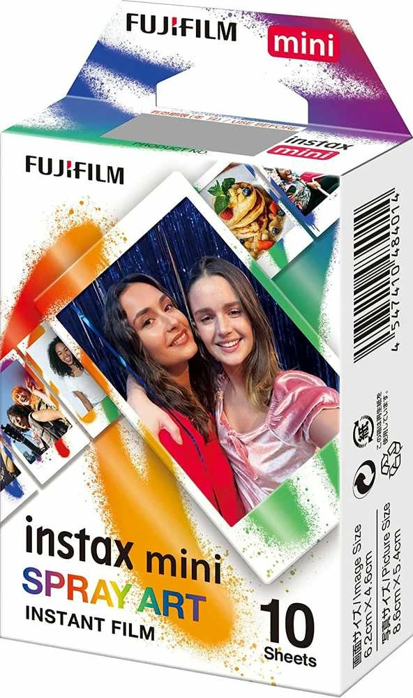Fujifilm | Instax Mini | Art Purškiklis Momentinė plėvelė | 54 x 86 mm | Vaizdo dydis: 46 x 62 mm | Kiekis: 10