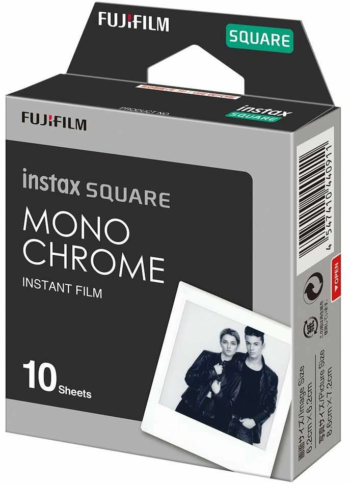 Fujifilm | Instax Square Monochrome (10pl) Momentinis filmas | 86 x 72 mm | Vaizdo sritis: 62 × 62 mm | Kiekis 10
