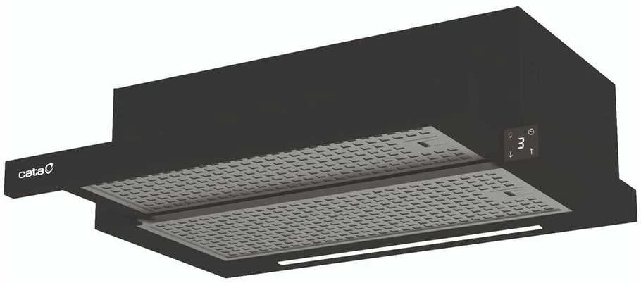 Gartraukis CATA Hood | TFH 6430 GBK | Telescopic | Energy efficiency class A+ | Plotis 59.8 cm | 391.5 m³/h | Electronic | LED | Juodas