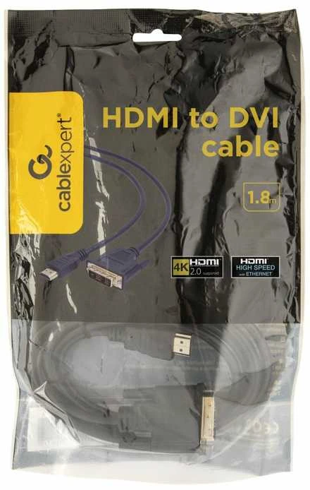Monitoriaus kabelis Gembird HDMI/DVI-DM (18+1,) 1.8m