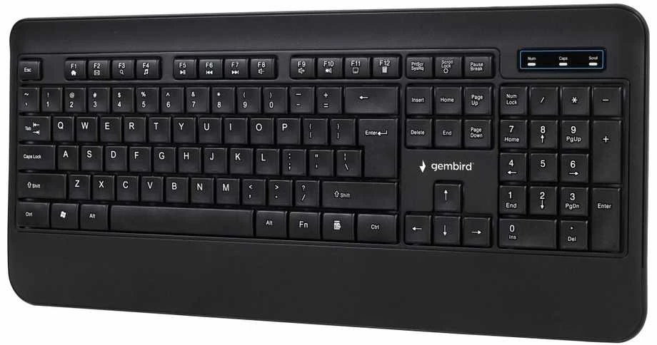 GEMBIRD KB-UML-03 Slim Rainbow apšvietimas multimedija klaviatūra juodas US išdėstymas