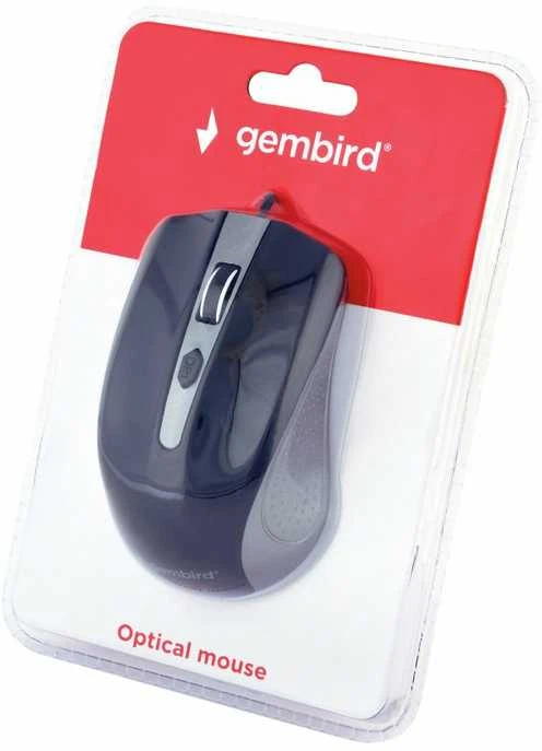 GEMBIRD MUS-4B-01-GB Gembird optinė pelė MUS-4B-01-GB, 1200 DPI, USB, Juodas/spacegray