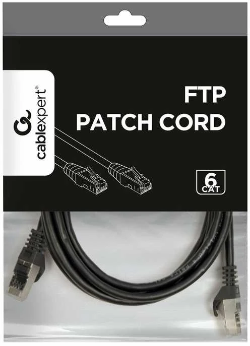 GEMBIRD patchcord kat.6 FTP 2m juodas
