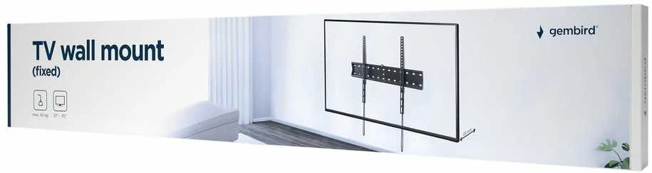 Gembird | Sieninis laikiklis | Fiksuotas | 37–70" | Maksimalus svoris (talpa) 40 kg | Juodas
