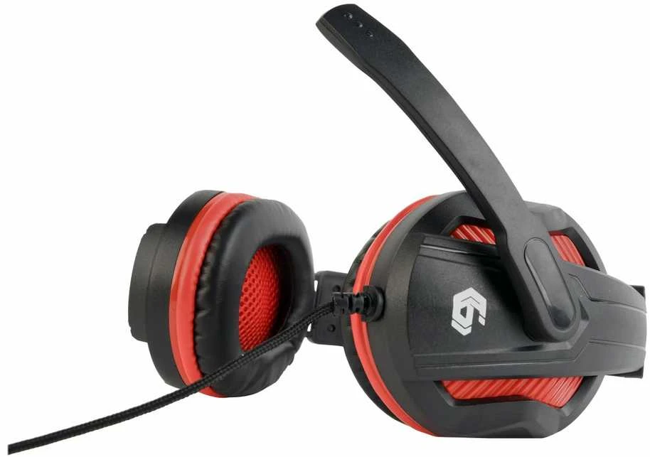 Žaidimų ausinės Gembird GHS-03, 2x 3.5mm, Juoda-raudona