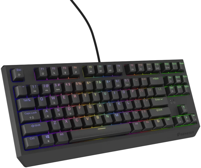 Klaviatūra žaidimams Genesis Thor 230 Outemu Raudona su laidu mechaninė su pašvietimu juoda