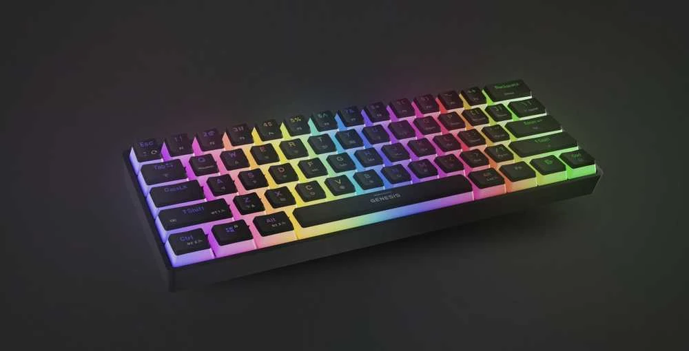 Genesis Klaviatūra žaidimams Thor 660 G2 Gateron Brown belaidė mechaninė su pašvietimu juoda