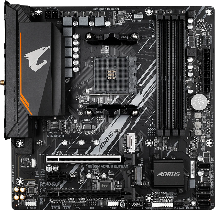 Pagrindinė plokštė Gigabyte B550M AORUS ELITE AX