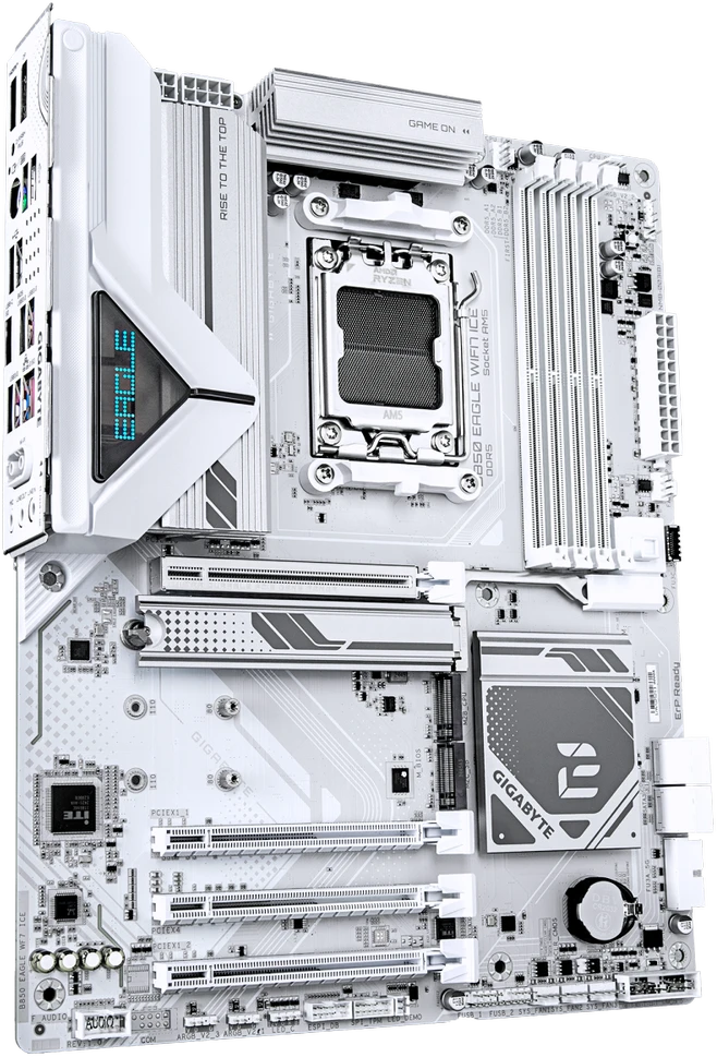 Pagrindinė plokštė GIGABYTE B850 EAGLE WF7 ICE AM5 4xDDR5 3xM.2 4xSATA