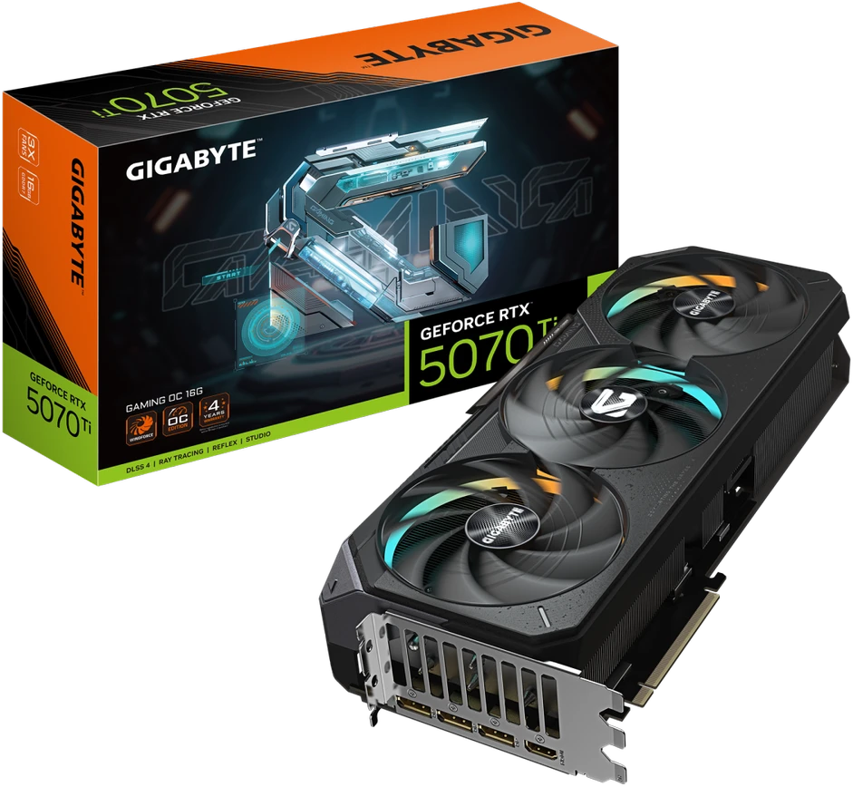 Vaizdo plokštė Gigabyte GeForce RTX 5070 Ti GAMING OC 16 GB GDDR7