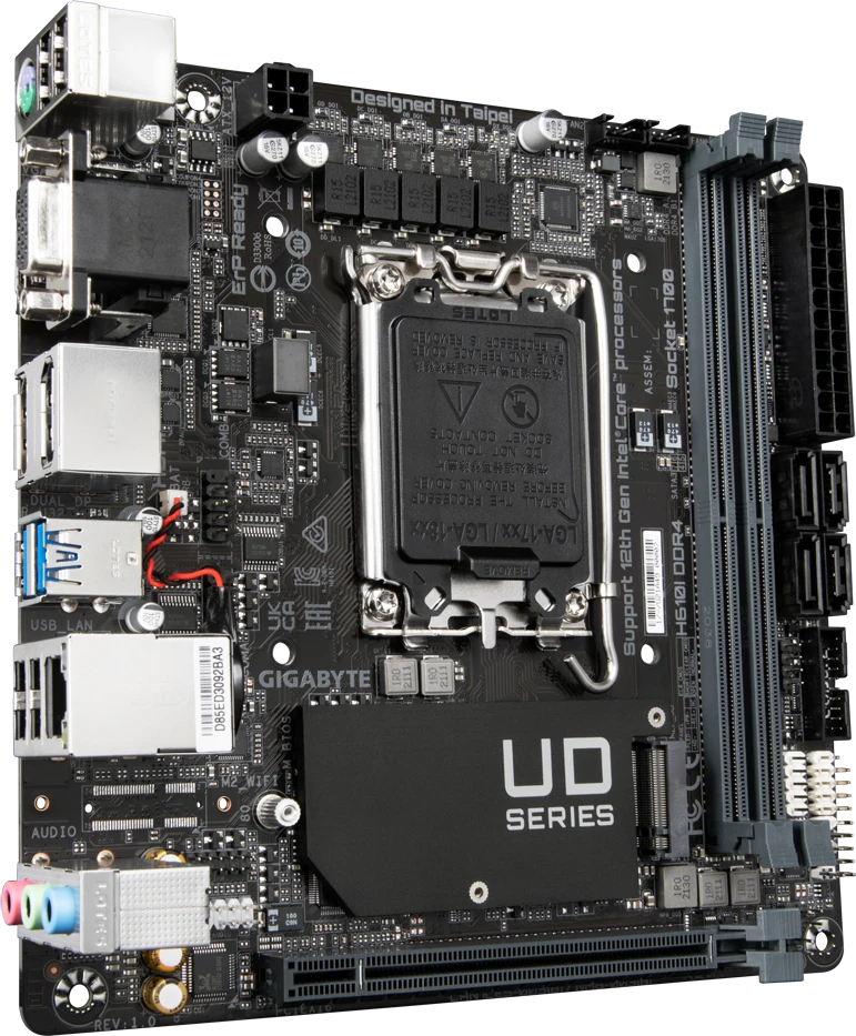 Pagrindinė plokštė GIGABYTE H610I LGA1700 1xHDMI 1xDP