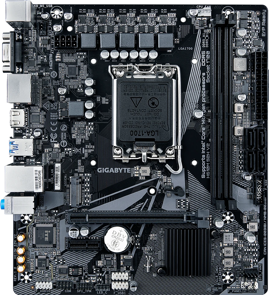 Pagrindinė plokštė GIGABYTE H610M S2H V2