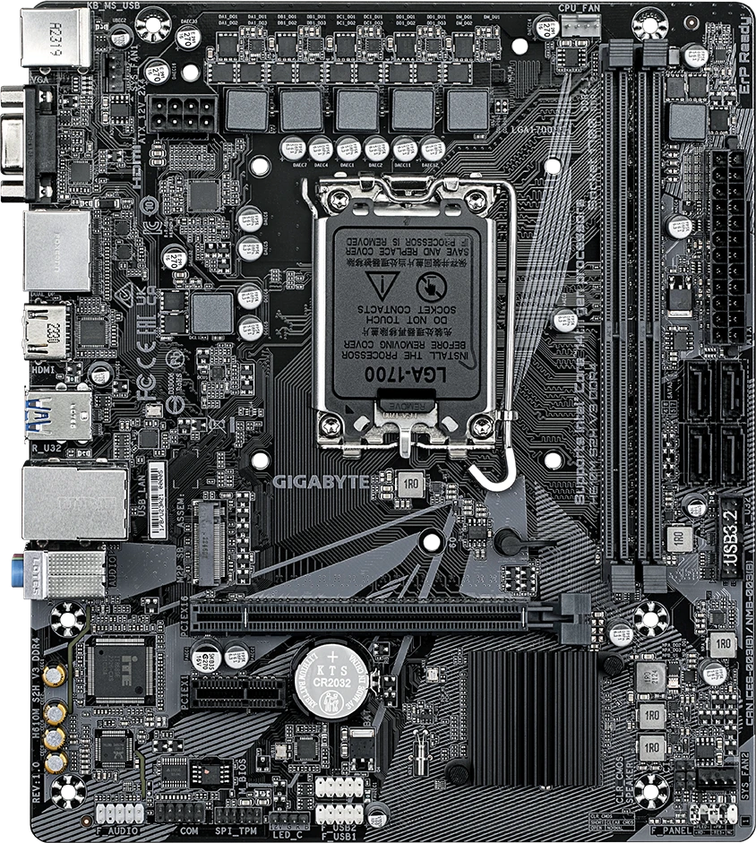Pagrindinė plokštė GIGABYTE H610M S2H V3 DDR4
