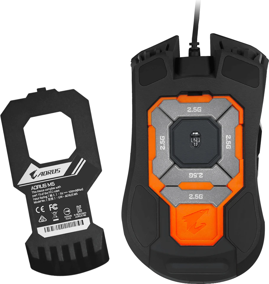 Gigabyte Pelė žaidimams AORUS M5, Juodas