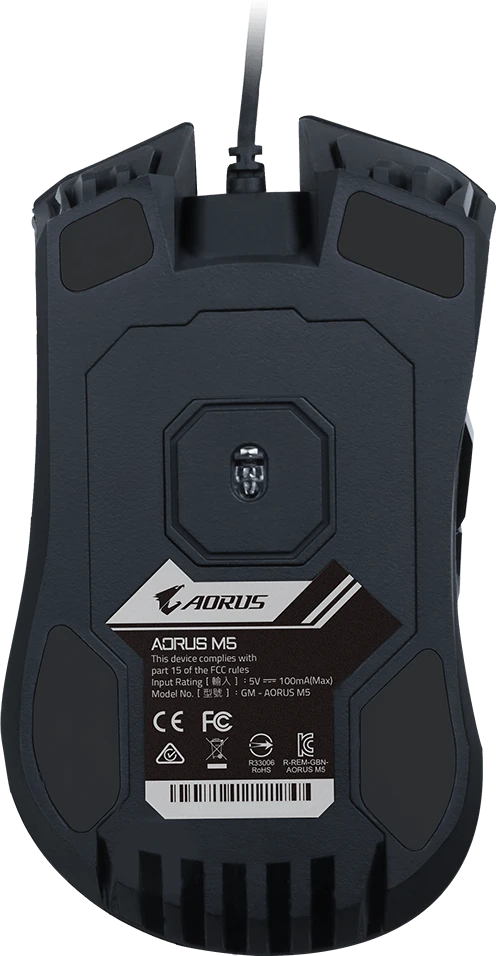 Gigabyte Pelė žaidimams AORUS M5, Juodas