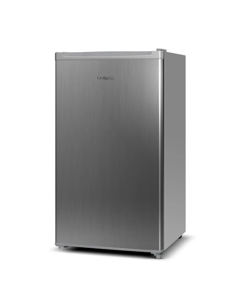 Goddess Šaldytuvas | GODRSE085GS8SSE | Energy efficiency class E | Free standing | Larder | Height 85 cm | Šaldytuvas net capacity 90 L | 39 dB | Sidabrinis