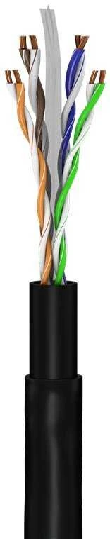 „Goobay“ | CAT 6 lauko jungiamasis kabelis, U/UTP | 94393 | Juodas RJ45 kištukas (8P8C) | RJ45 kištukas (8P8C)