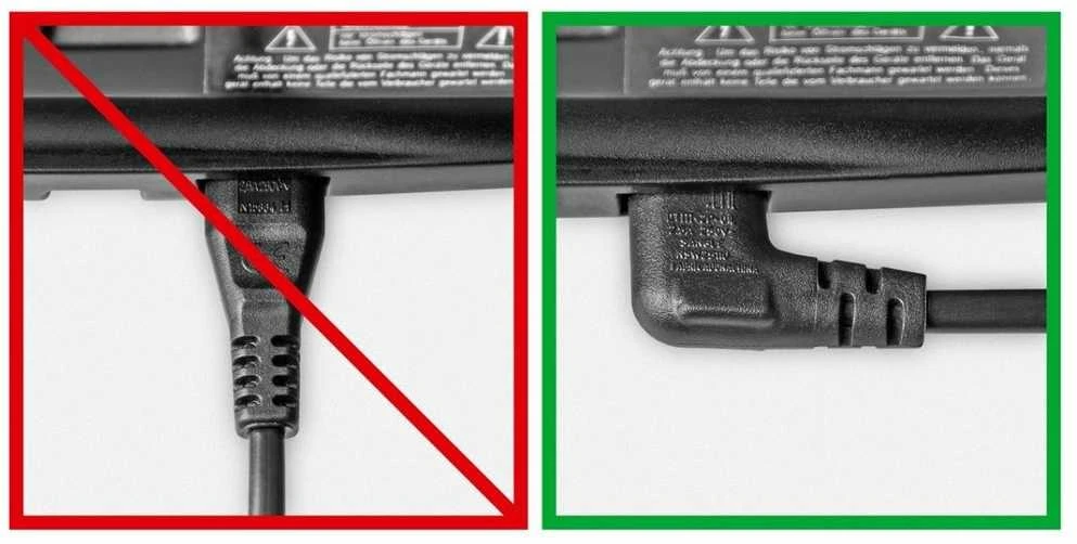 Goobay | Euro prijungimo laidas, abu galai kampuoti | 97344 | Juodas Euro patinas (tipas C CEE 7/16) | Prietaiso lizdas C7