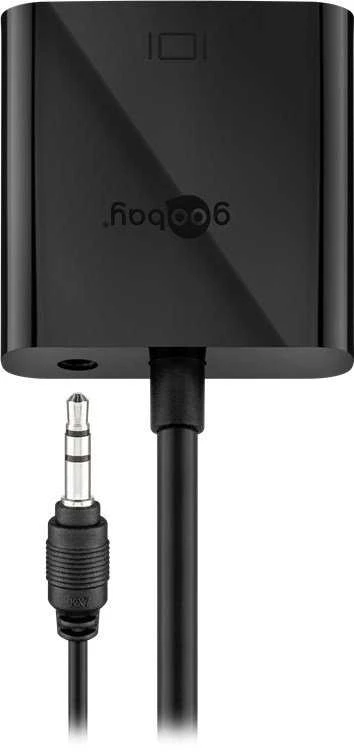 Goobay | HDMI/VGA adapteris, dengtas nikeliu | 68793 | Juodas | HDMI kištukas (A tipas) | VGA moteriškas (15 kontaktų)