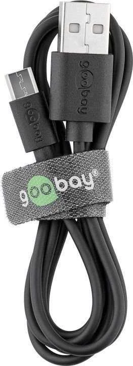 Goobay | Mikro USB įkrovimo ir sinchronizavimo kabelis | 46800 | USB-A į mikro-USB USB 2.0 kištukas (A tipas) | USB 2.0 mikro kištukas (B tipas)