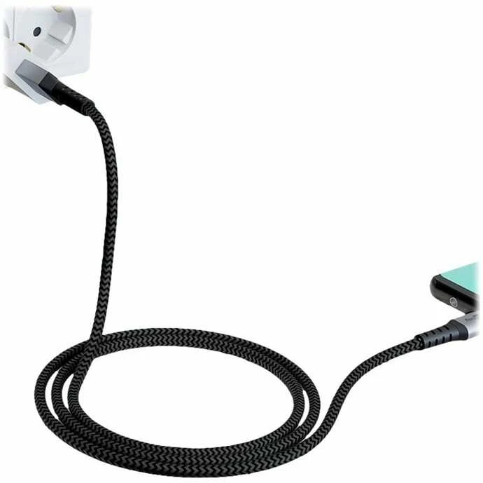 Goobay | USB-C į USB-A tekstilinis kabelis su metaliniais kištukais | 49296 | USB-C į USB-A