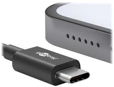 Goobay USB-C įkrovimo ir sinchronizavimo laidas, 1 m | 66318