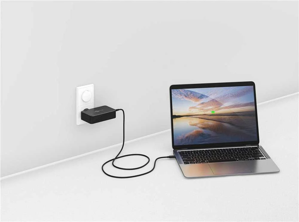 „Goobay“ USB-C nešiojamųjų kompiuterių įkroviklis (90 W) | 65420