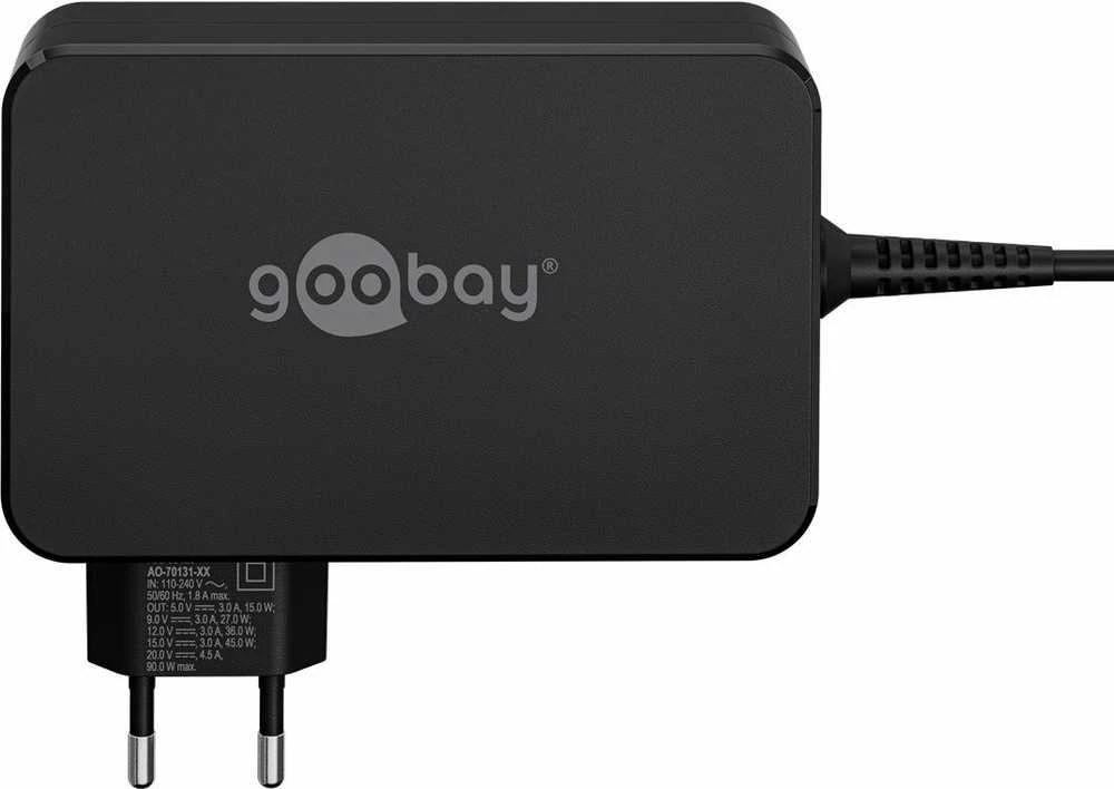 „Goobay“ USB-C nešiojamųjų kompiuterių įkroviklis (90 W) | 65420