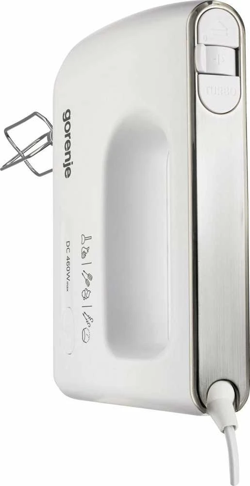 Plakiklis Gorenje | Hand Mixer | M460CDC | Hand Mixer | 460 W | Greičių skaičius 5 | Turbo mode | Baltas