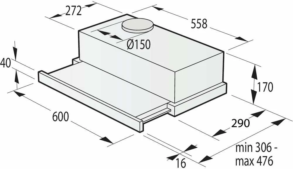 Gartraukis Gaubtas GORENJE TH60E3B