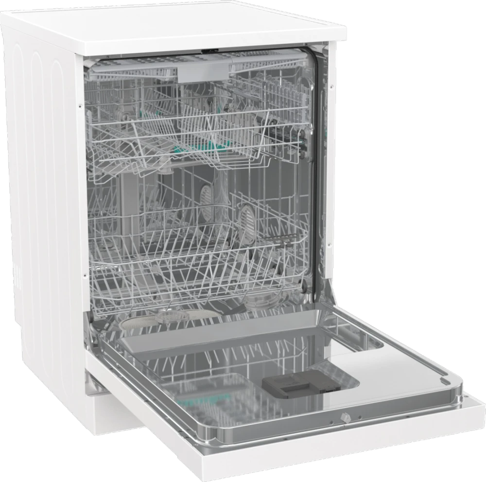 Indaplovė Gorenje GS643E90W | Pastatoma | Plotis 59.9 cm | 6 programos | E klasė| Ekranas | AquaStop funkcija | Balta